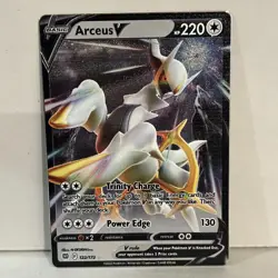 Pokemon TCG Arceus V 122/172 GameStop UPC Metal Card Holo Rare - Image 1