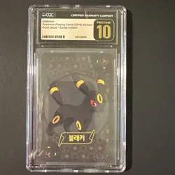CGC 10 UMBREON Pristine Pokemon Playing Cards Korean Point Salad-Eevee Edition - Image 1