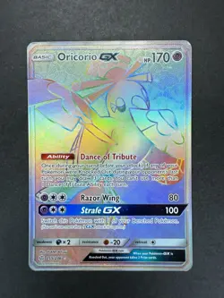 Pokemon Card - Oricorio GX Cosmic Eclipse 255/236 Secret Rare Rainbow Holo Mint - Image 1