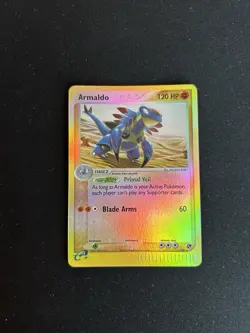2003 Pokemon ARMALDO Ex Sandstorm REVERSE HOLO Foil RARE e-Reader Set Card 1/100 - Image 1