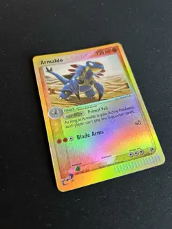 2003 Pokemon ARMALDO Ex Sandstorm REVERSE HOLO Foil RARE e-Reader Set Card 1/100 - Image 2