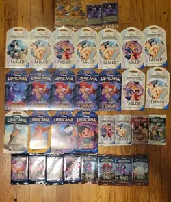 Disney Lorcana TCG Lot of 30 Sleeved/Un-Sleeved Booster Packs**4x Promo cards** - Image 2