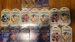Disney Lorcana TCG Lot of 30 Sleeved/Un-Sleeved Booster Packs**4x Promo cards** - Image 4