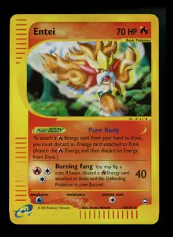 Entei 10/147 Aquapolis 2002 Reverse Holo E-Series Vintage Pokemon Card TCG - Image 1