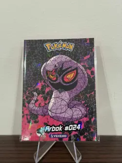 2025 POKEMON STAINED GLASS Crystal Card #024 ARBOK Kanto Peru Foil - Image 1