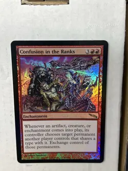 Magic MTG FOIL CONFUSION IN THE RANKS #87/306 Mirrodin Rare 2003 LP - Image 1