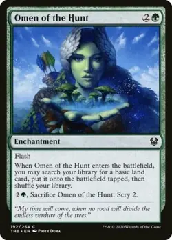 OMEN OF THE HUNT X 4 N/M- THEROS BEYOND DEATH MAGIC THE GATHERING - Image 1