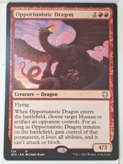 Opportunistic Dragon -Commander: Adventures - Magic the Gathering MTG Nice! - Image 1