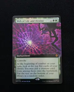 2025 Magic The Gathering MTG Marvel Borderless M 0268 Web of Life and Destiiny - Image 1