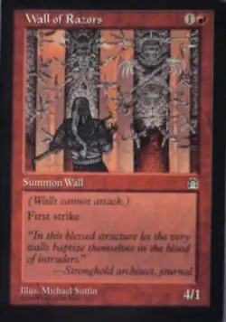Wall of Razors - Stronghold: #100, Magic: The Gathering Nm R191 - Image 1