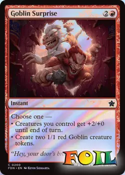 Goblin Surprise 0200 MTG Foundations Uncommon NP Foil - Image 1