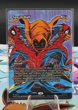 Saw in Half 0021 Borderless MTG Spider-Man Non-Foil NM/M - Image 1