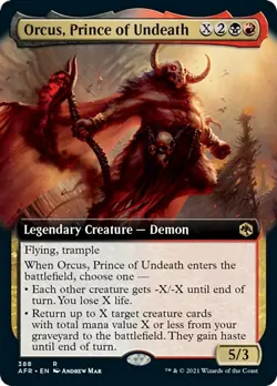 FOIL - Orcus, Prince of Undeath (Extended Art) - Adventures in the Forgotten - Image 1