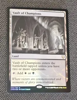 Vault of Champions Foil Commander Masters MTG Rare Land CMR - Image 1