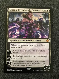 Magic The Gathering MTG - Liliana, Dreadhorde General - Foundations - Image 1