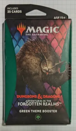 MTG D&D Adventures in the Forgotten Realms Green Theme Booster Pack Sealed - Image 1