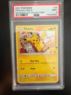 2021 McDonald's - Celebrations - Pikachu - 25/25 - PSA 9 MINT 💎- Pokemon TGC - Image 1