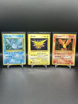 [LP] Pokemon TCG Japanese Fossil Set Articuno, Zapdos & Moltres Lot - Image 1