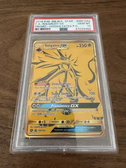 2019 Pokemon TCG Solgaleo GX SM104a Promo Hidden Fates PSA 10 - Image 1