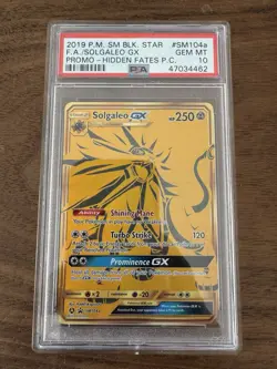 2019 Pokemon TCG Solgaleo GX SM104a Promo Hidden Fates PSA 10 - Image 3
