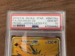 2019 Pokemon TCG Solgaleo GX SM104a Promo Hidden Fates PSA 10 - Image 5