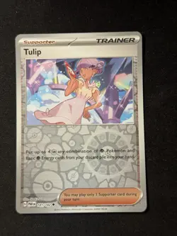 2023 Pokemon Paradox Rift Trainer Supporter Tulip 181 /182 Reverse Holo - Image 1