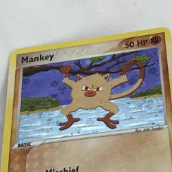 Pokemon FireRed & LeafGreen Swirl Mankey Holo Uncommon #38/112 NM/LP - Image 3