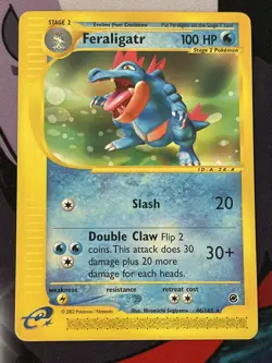 Pokemon FERALIGATR 46/165 - 2002 Expedition WOTC - Non-Holo - Rare LP - Image 1