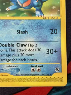 Pokemon FERALIGATR 46/165 - 2002 Expedition WOTC - Non-Holo - Rare LP - Image 5