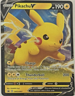 Pikachu V Sword and Shield Promos SWSH061 2021 Pokemon TCG Near Mint - Image 1