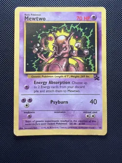 Mewtwo 14/53 Wotc Black Star Promo Non Holo Pokemon TCG Heavily Played - Image 1