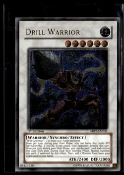 2010 YuGiOh Absolute Powerforce Ultimate Rare 1st Edition Drill Warrior - Image 1