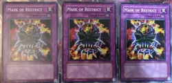3x Mask of Restrict RP02-EN031 Retro Pack 2 (@2020) - Mint Playset - Image 1