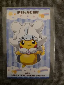 Poncho-Wearing Pikachu Altaria Pokemon 2015 MC Business Card Japanese - NM - Image 1