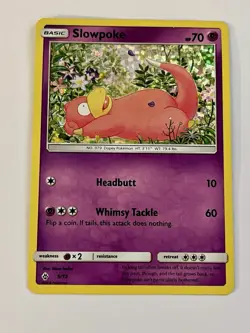 Pokemon Slowpoke 5/12 Card McDonald's Promo Confetti Holo 2018 LP Condition - Image 1