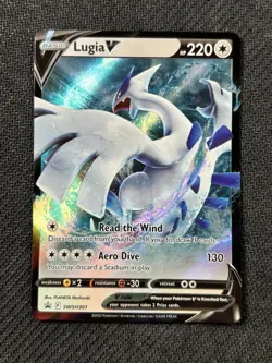 Pokemon Lugia V Black Star Promo Holo Card SWSH301 - Image 1