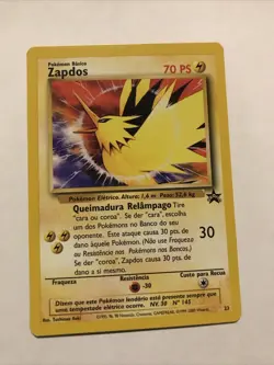 Pokemon Portuguese ZAPDOS Black Star Promo Card #23 RARE - Image 1