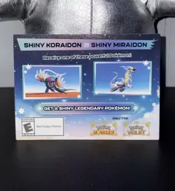 Pokemon Scarlet Violet Shiny Koraidon OR Miraidon Gamestop Promo Card Code New - Image 1