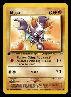 Gligar 59/111 1st Edition Neo Genesis Set Pokemon Card - Image 1