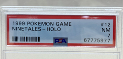 1999 Pokemon Ninetales Holo Shadowless PSA 7 NM #12 Trading Card - Image 2