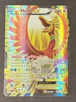 Pokemon TCG Ho-Oh EX Full Art Ultra Holo Rare Card 121/122 XY Breakpoint - Image 1