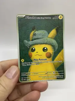 Pikachu Van Gogh Gold Metal Pokemon Card-Collectible Gift Display！ COOL - Image 2