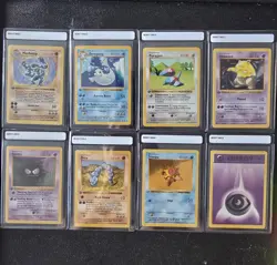 Pokemon Base Set 1st Edittion Shadowless Lot Of 8 Cards Machamp Holo Included - Image 1