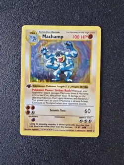 Pokemon Base Set 1st Edittion Shadowless Lot Of 8 Cards Machamp Holo Included - Image 2