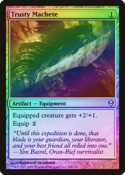 Trusty Machete FOIL Zendikar HEAVILY PLD Artifact Uncommon MAGIC CARD ABUGames - Image 1
