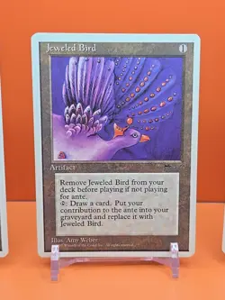 🟤🟤🟤 (3) 1995 Magic The Gathering CHRONICLES JEWELED BIRD PLAYED 🟤🟤🟤 - Image 3