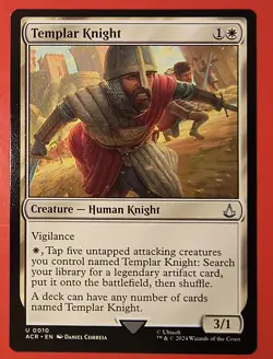 MAGIC, MTG: TEMPLAR KNIGHT, ACR 0010 - UNCOMMON/REGULAR /NM - Image 1