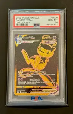 PSA 10 GEM MINT 2022 Pokemon SWSH: Lost Origin MEW VMAX FA #TG30/TG30 - Image 1