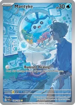 Mantyke - 189/182 - Illustration Rare NM, English Pokemon Paradox Rift - Image 1