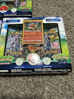 3 Pokemon Go Pin Collection Box Lot Bulbasaur Charmander Squirtle Factory Sealed - Image 3